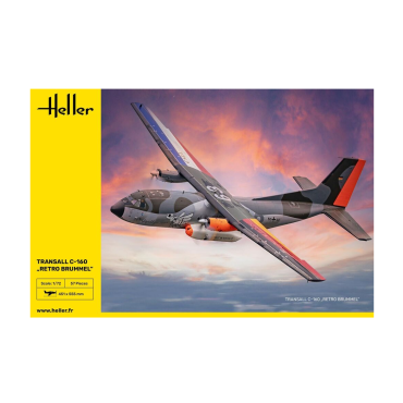 KIT PARA MONTAR HELLER AVIÃO TRANSALL C-160 "RETRO BRUMMEL" 1/72 57 PEÇAS HLR 80358